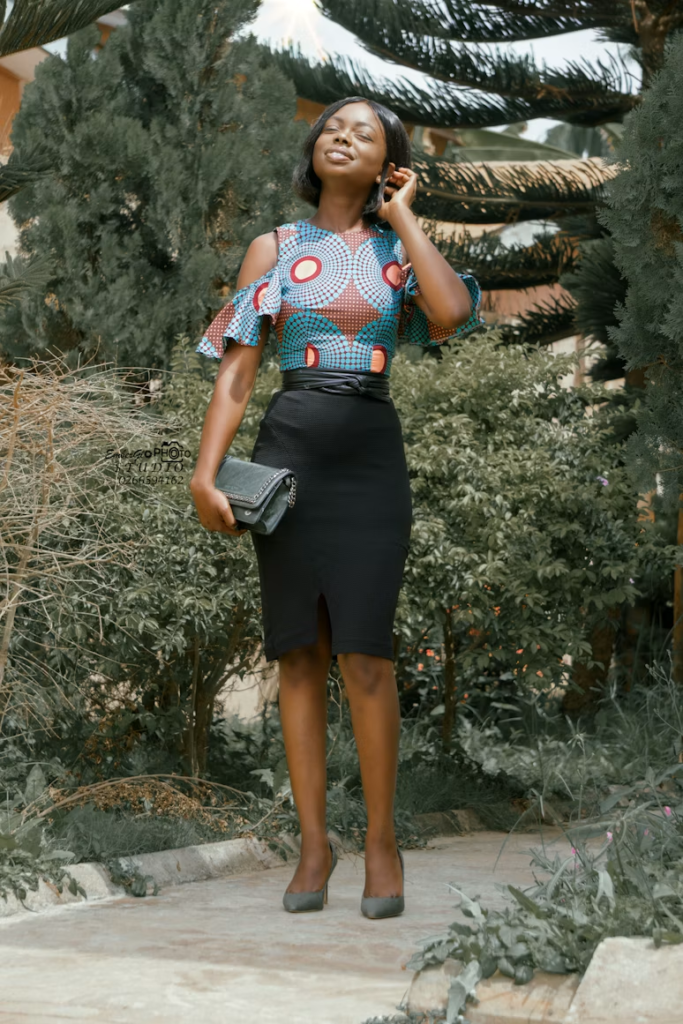 skirt with a clean blouse Ankara